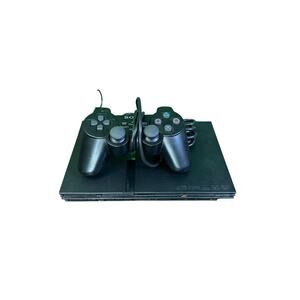 Sony PlayStation 2 Slim Black Console Gaming System W Controller Not Tested